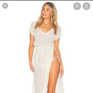 Lspace Noveau white long coverup dress l*space